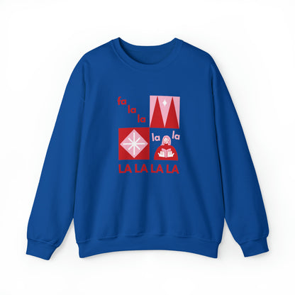 Festive Threads | Christmas Fa La La Unisex Heavy Blend™ Crewneck Sweatshirt