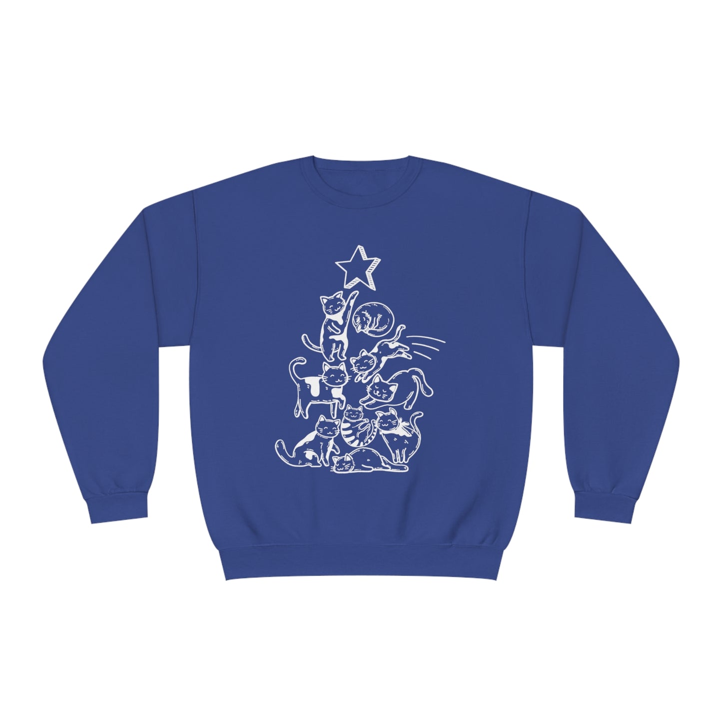 Festive Threads | Christmas Cat Tree Unisex NuBlend® Crewneck Sweatshirt