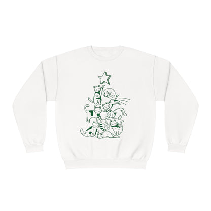 Festive Threads | Christmas Cat Tree Unisex NuBlend® Crewneck Sweatshirt