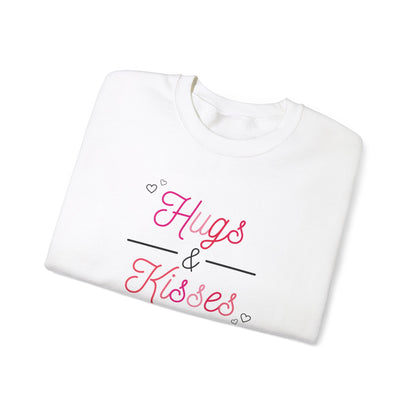 Festive Threads | Valentine's Hugs & Kisses Unisex Heavy Blend™ Crewneck Sweatshirt