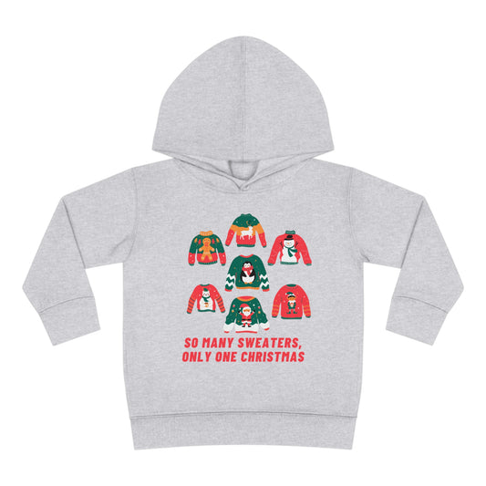 Festive Threads | Christmas So Many Sweaters Toddler Pullover Fleece Hoodie