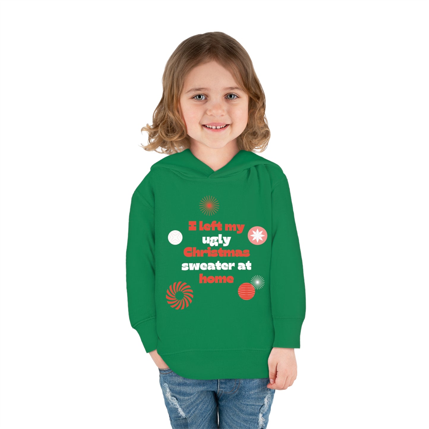 Festive Threads | Christmas Ugly Christmas Sweater Toddler Pullover Fleece Hoodie