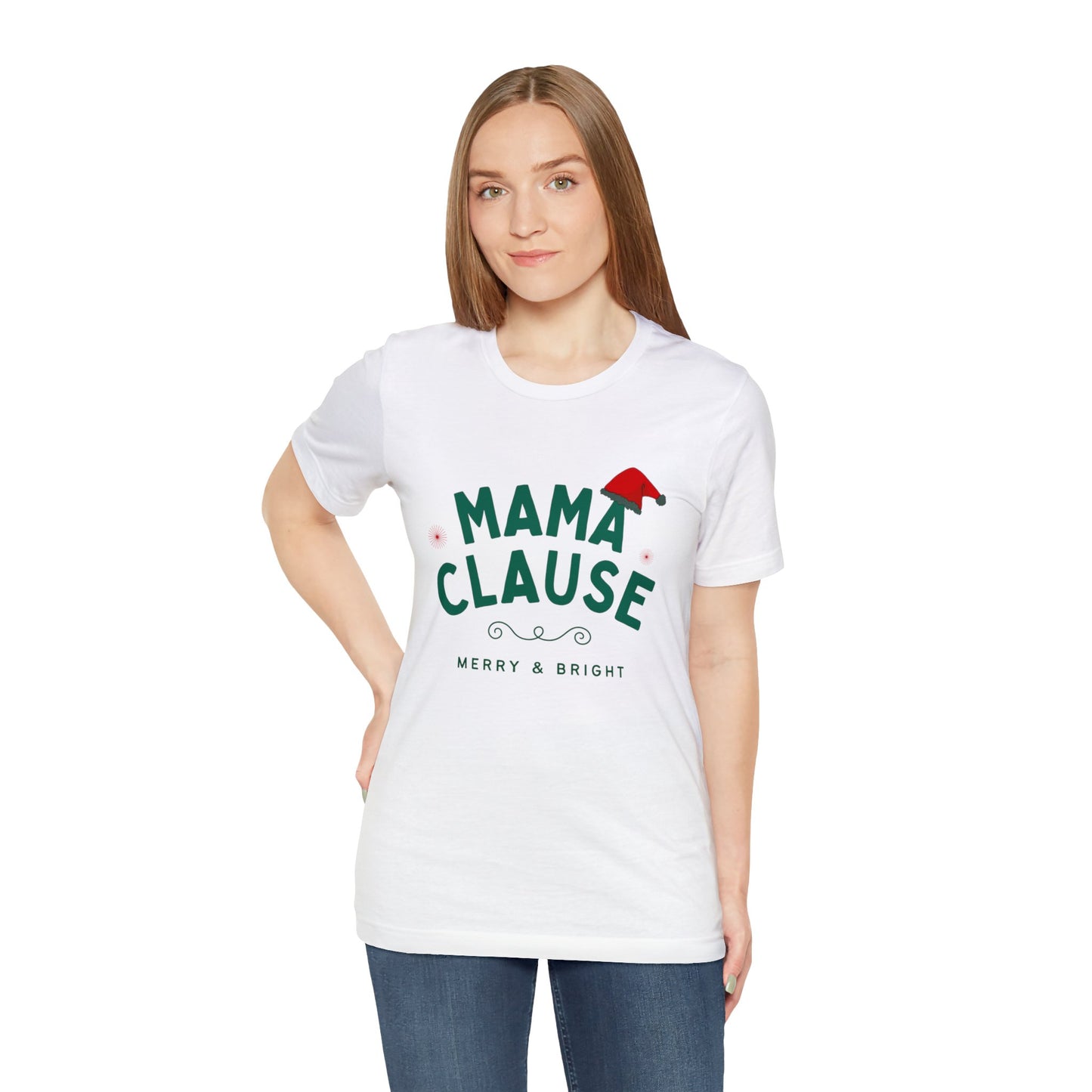 Festive Threads | Christmas Mama Clause Unisex Jersey Short Sleeve Tee 🎅