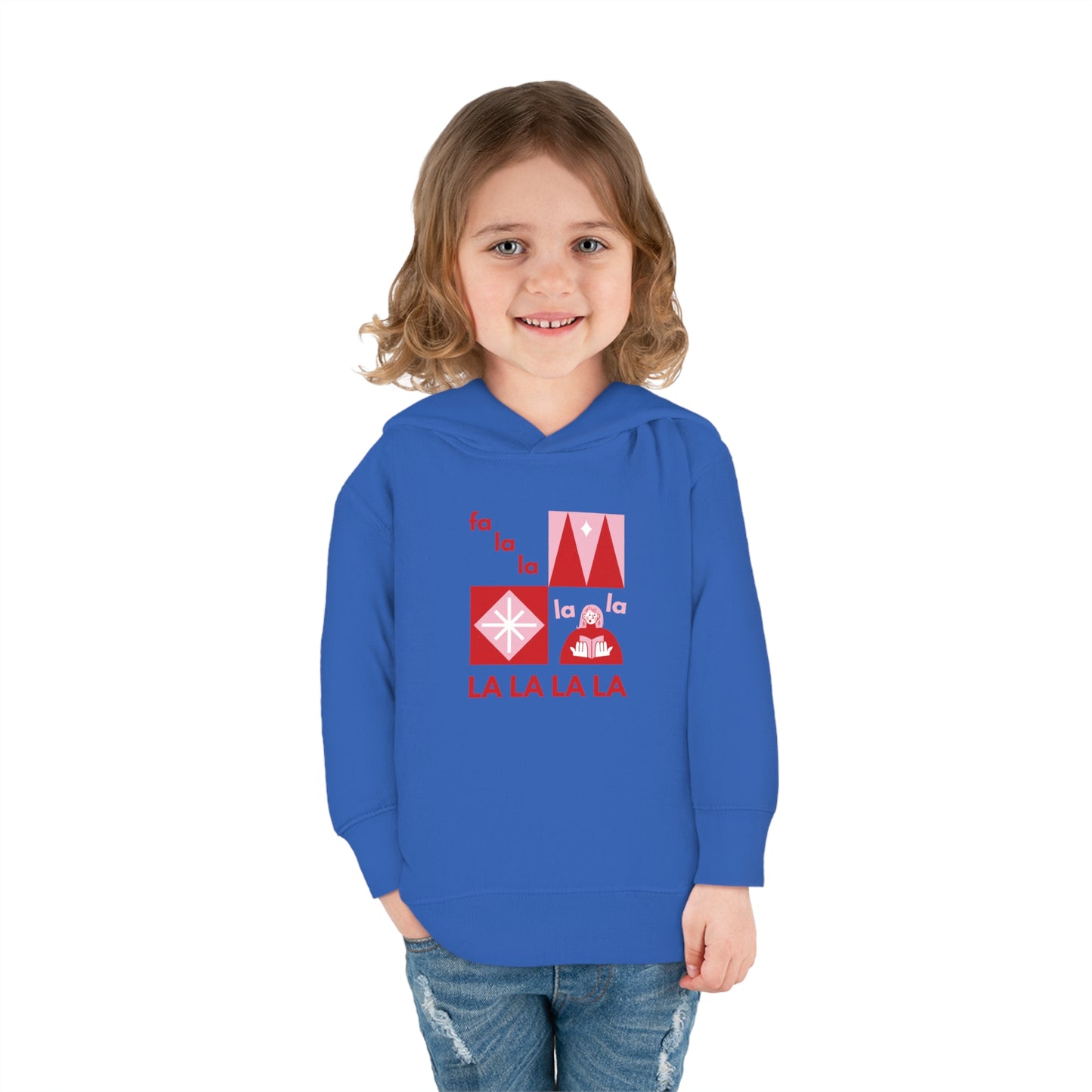 Festive Threads | Christmas Fa La La Toddler Pullover Fleece Hoodie