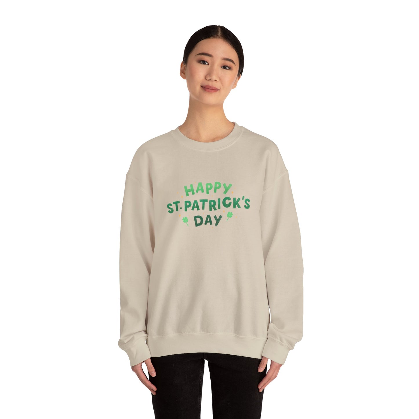 Festive Threads | St. Patrick's Day | Happy St. Patrick's Day Unisex Heavy Blend™ Crewneck Sweatshirt