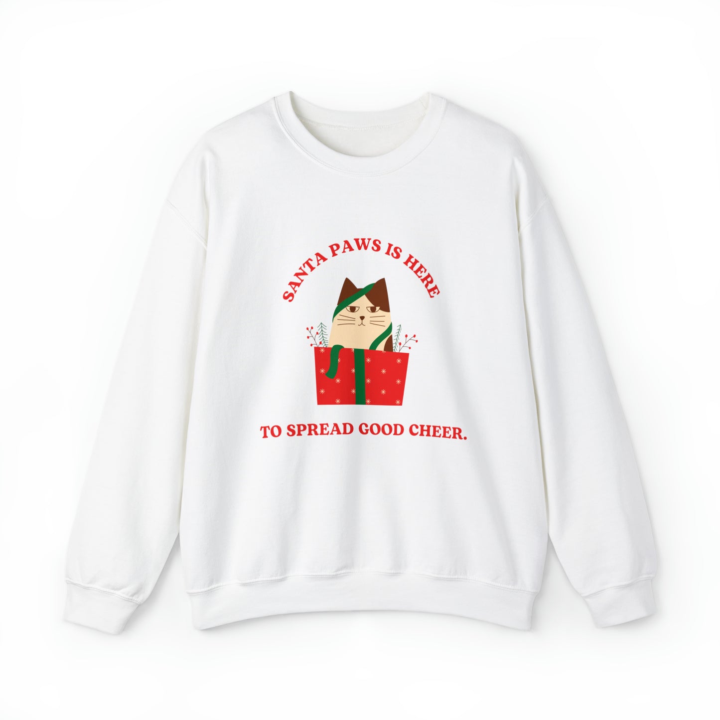 Festive Threads | Christmas Santa Paws Unisex Heavy Blend™ Crewneck Sweatshirt