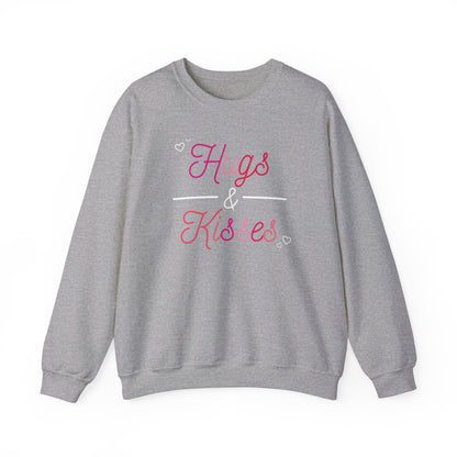 Festive Threads | Valentine's Hugs & Kisses Unisex Heavy Blend™ Crewneck Sweatshirt