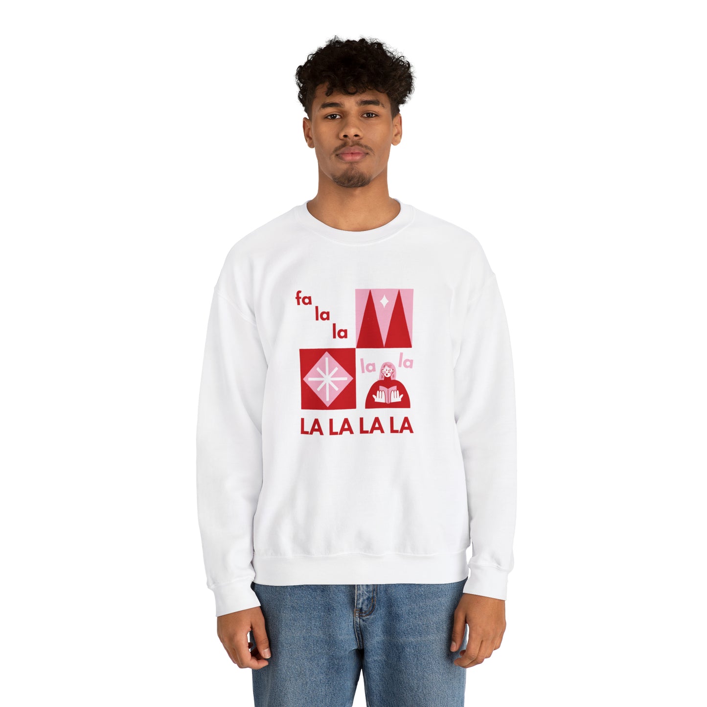 Festive Threads | Christmas Fa La La Unisex Heavy Blend™ Crewneck Sweatshirt