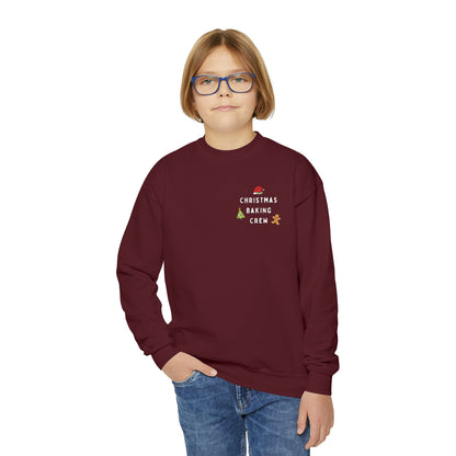 Festive Threads | Christmas Baking Crew Youth Crewneck Sweatshirt