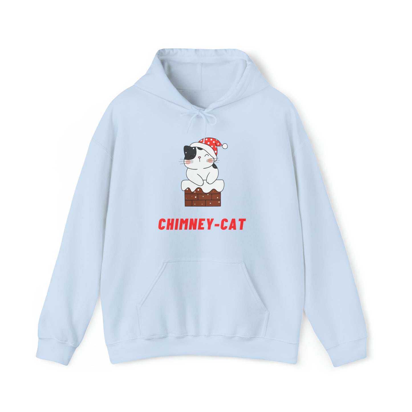 Festive Threads | Christmas Chimney Cat Unisex Heavy Blend™ Hooded Sweatshirt