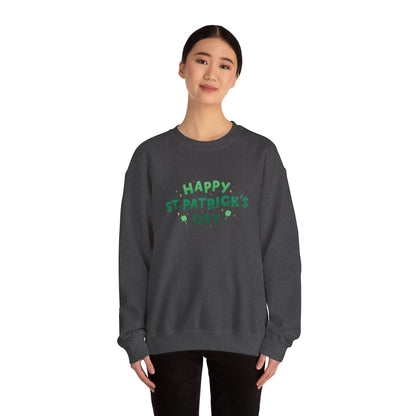 Festive Threads | St. Patrick's Day | Happy St. Patrick's Day Unisex Heavy Blend™ Crewneck Sweatshirt