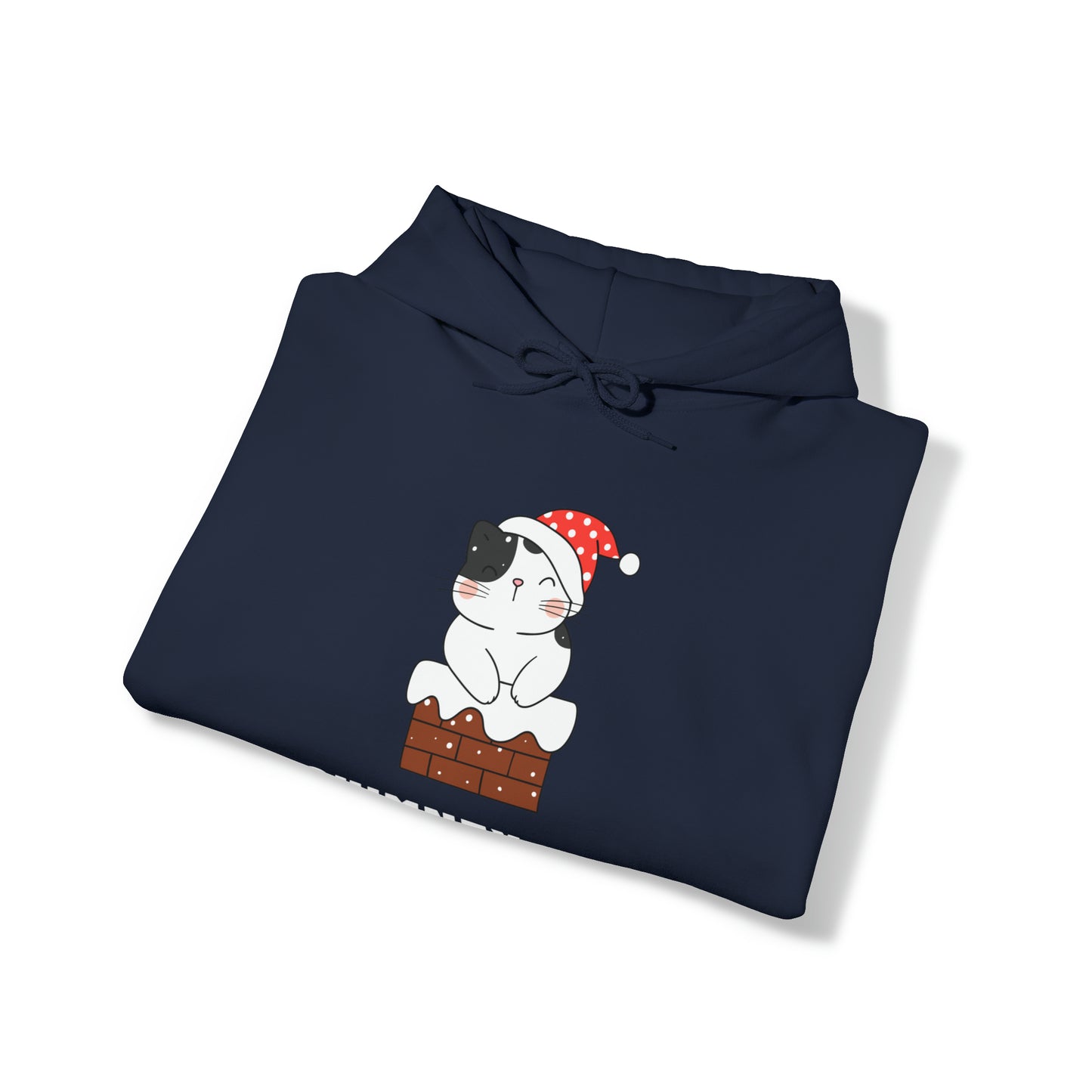 Festive Threads | Christmas Chimney Cat Unisex Heavy Blend™ Hooded Sweatshirt