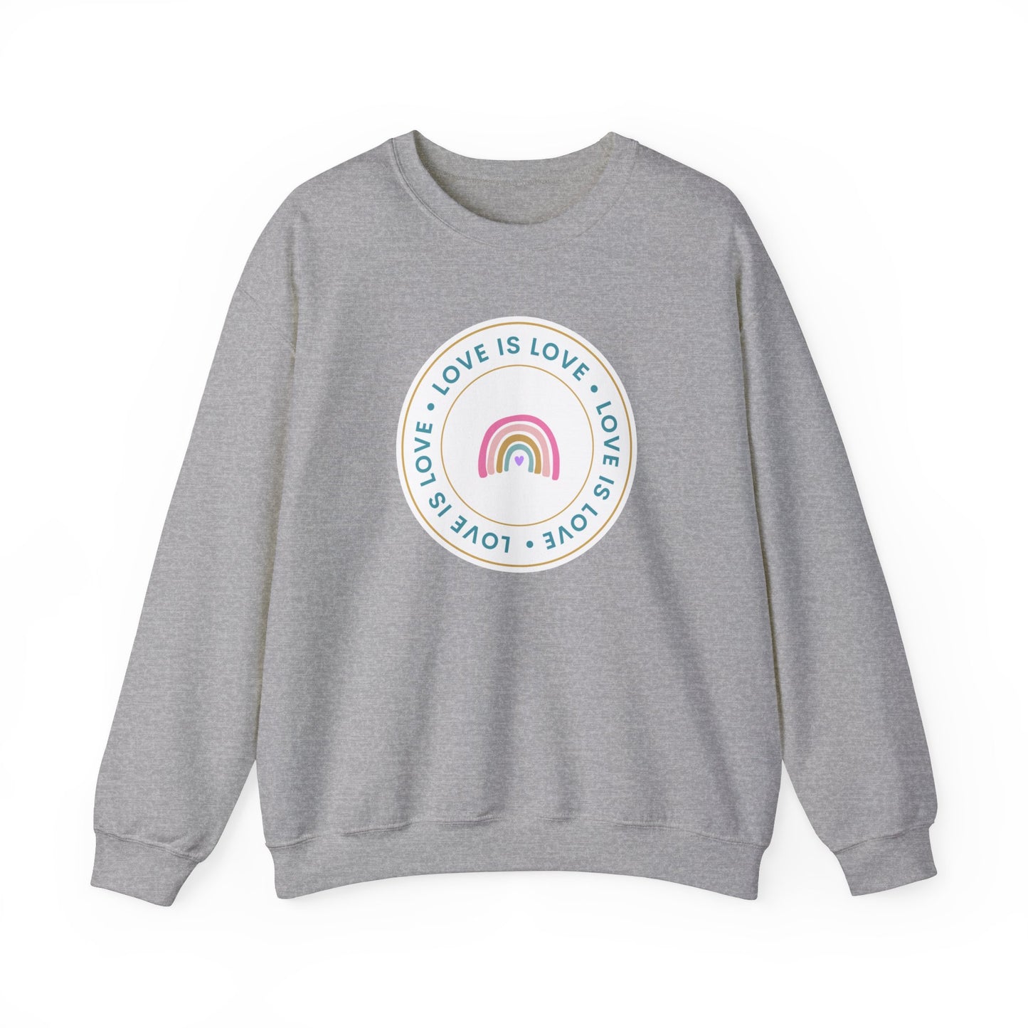 Festive Threads | Valentine's Love Is Love Unisex Heavy Blend™ Crewneck Sweatshirt