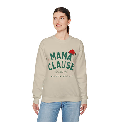 Festive Threads | Christmas Mama Clause Unisex Heavy Blend™ Crewneck Sweatshirt