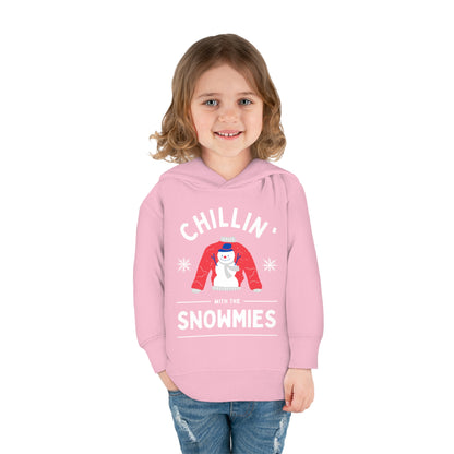 Festive Threads | Christmas Chillin With The Snowmies Toddler Pullover Fleece Hoodie