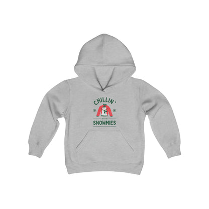 Festive Threads | Christmas Chillin With The Snowmies Youth Heavy Blend Hooded Sweatshirt