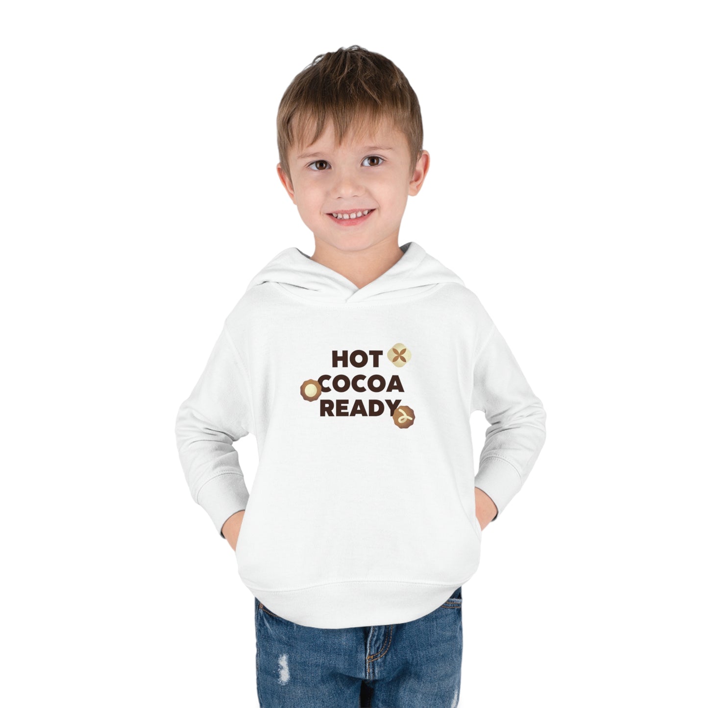 Festive Threads | Christmas Hot Cocoa Ready Toddler Pullover Fleece Hoodie