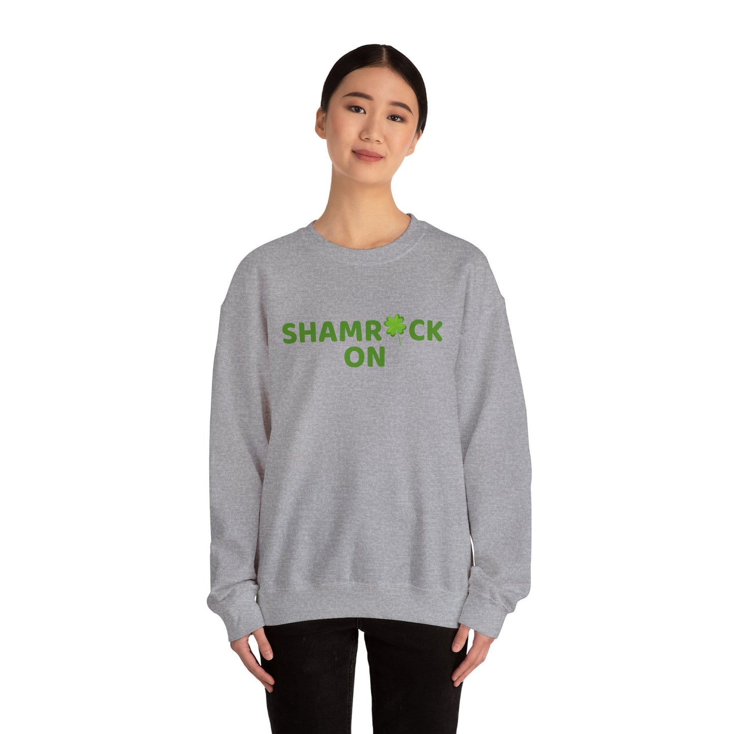 Festive Threads | St. Patrick's Day Shamrock's On Unisex Heavy Blend™ Crewneck Sweatshirt