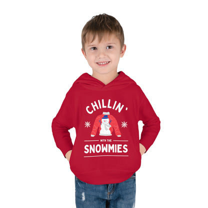 Festive Threads | Christmas Chillin With The Snowmies Toddler Pullover Fleece Hoodie