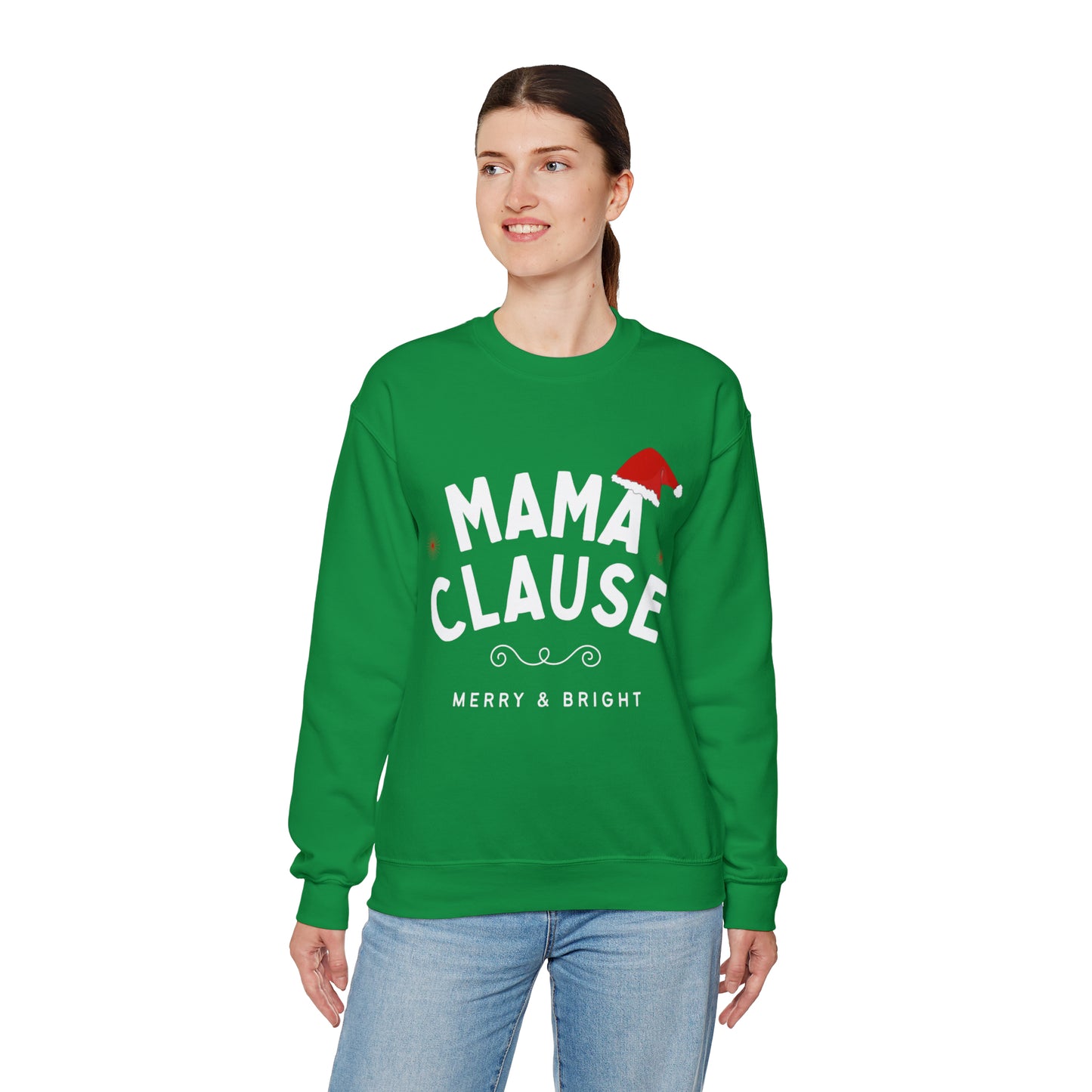 Festive Threads | Christmas Mama Clause Unisex Heavy Blend™ Crewneck Sweatshirt