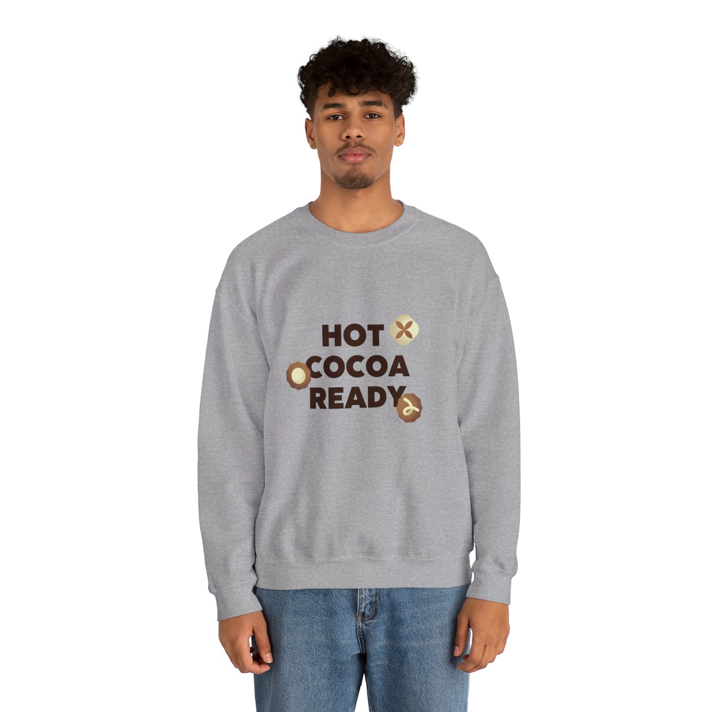 Festive Threads | Christmas Hot Cocoa Ready Unisex Heavy Blend™ Crewneck Sweatshirt