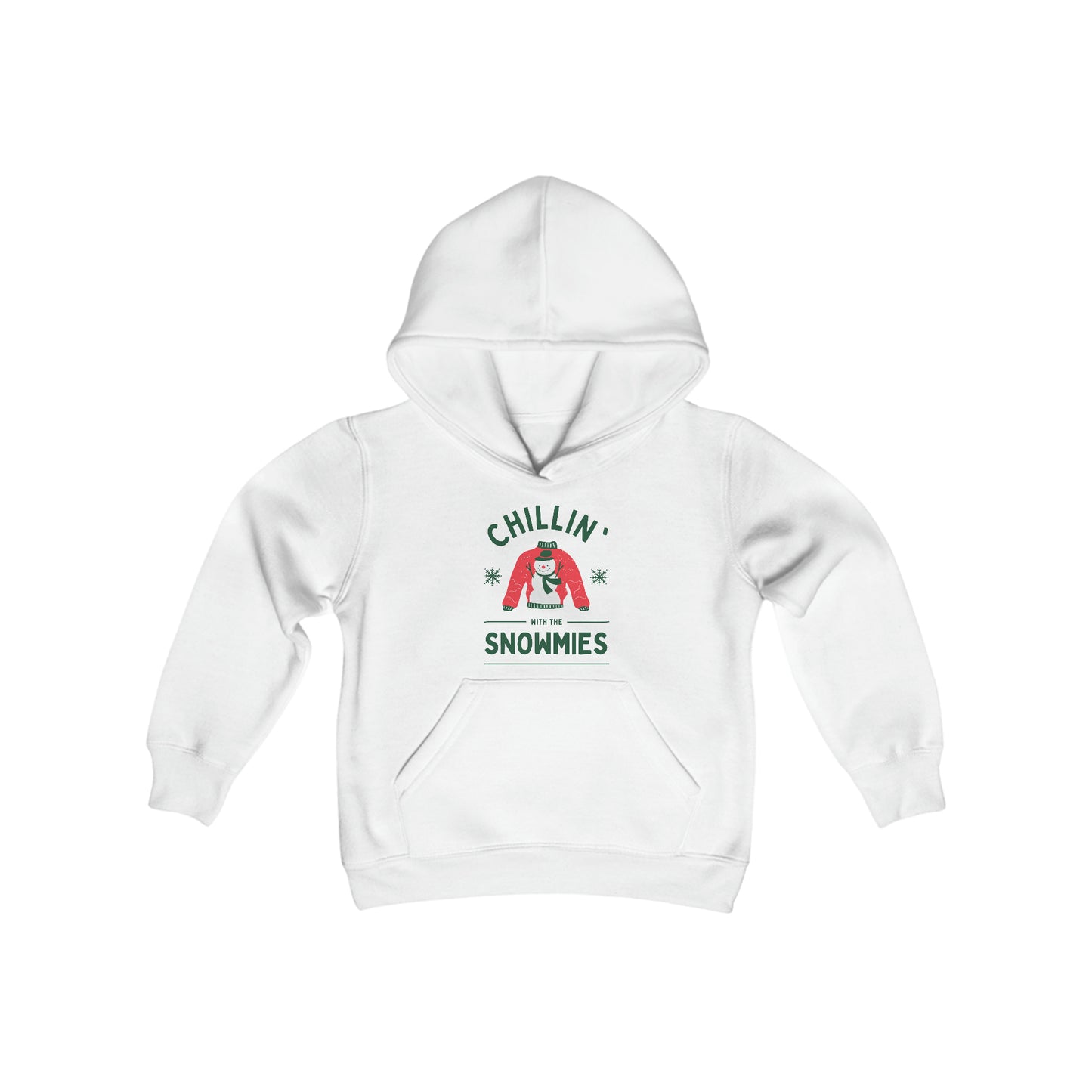 Festive Threads | Christmas Chillin With The Snowmies Youth Heavy Blend Hooded Sweatshirt