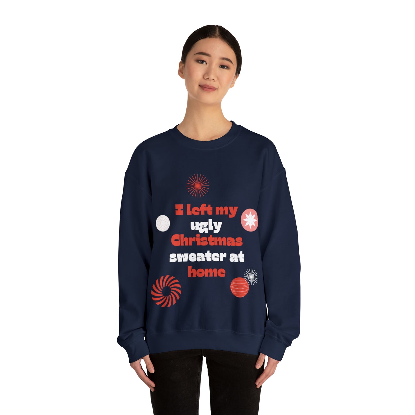 Festive Threads | Christmas Ugly Christmas Sweater Unisex Heavy Blend™ Crewneck Sweatshirt