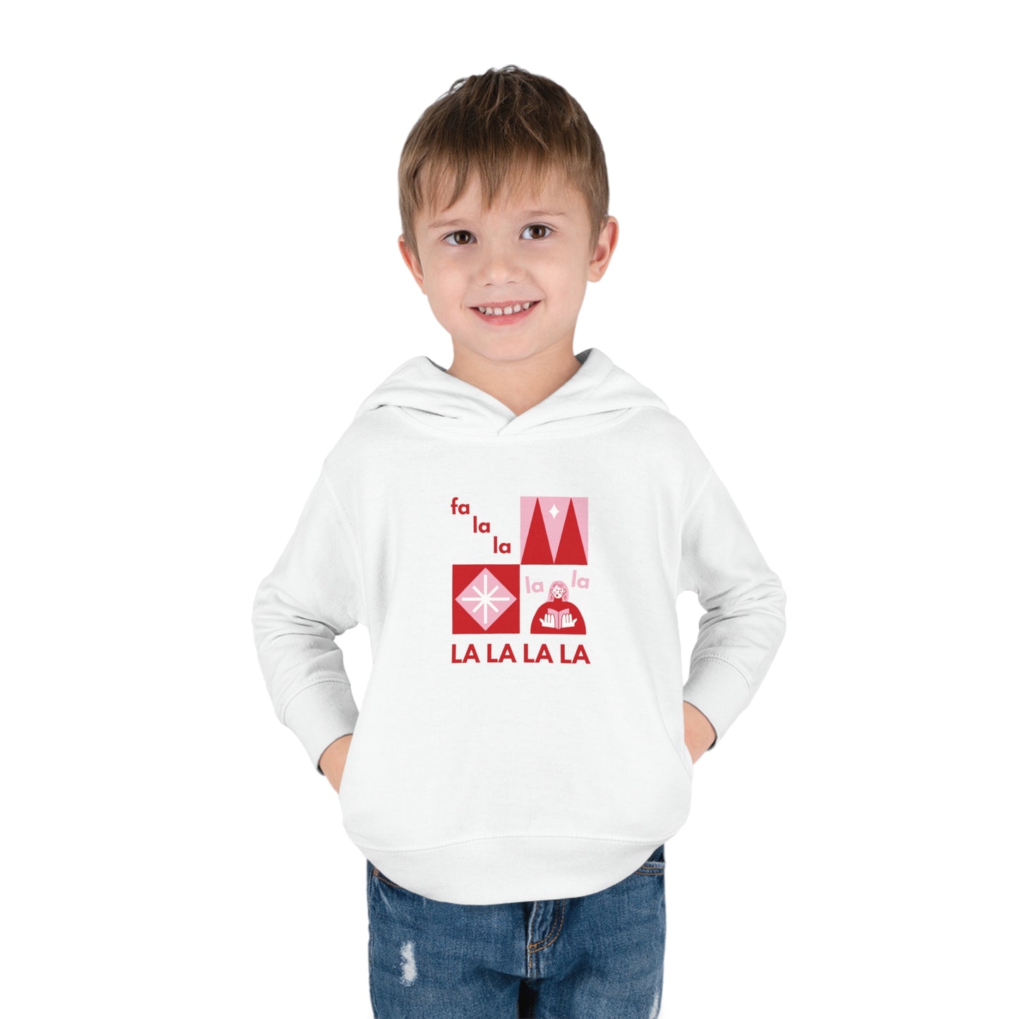 Festive Threads | Christmas Fa La La Toddler Pullover Fleece Hoodie