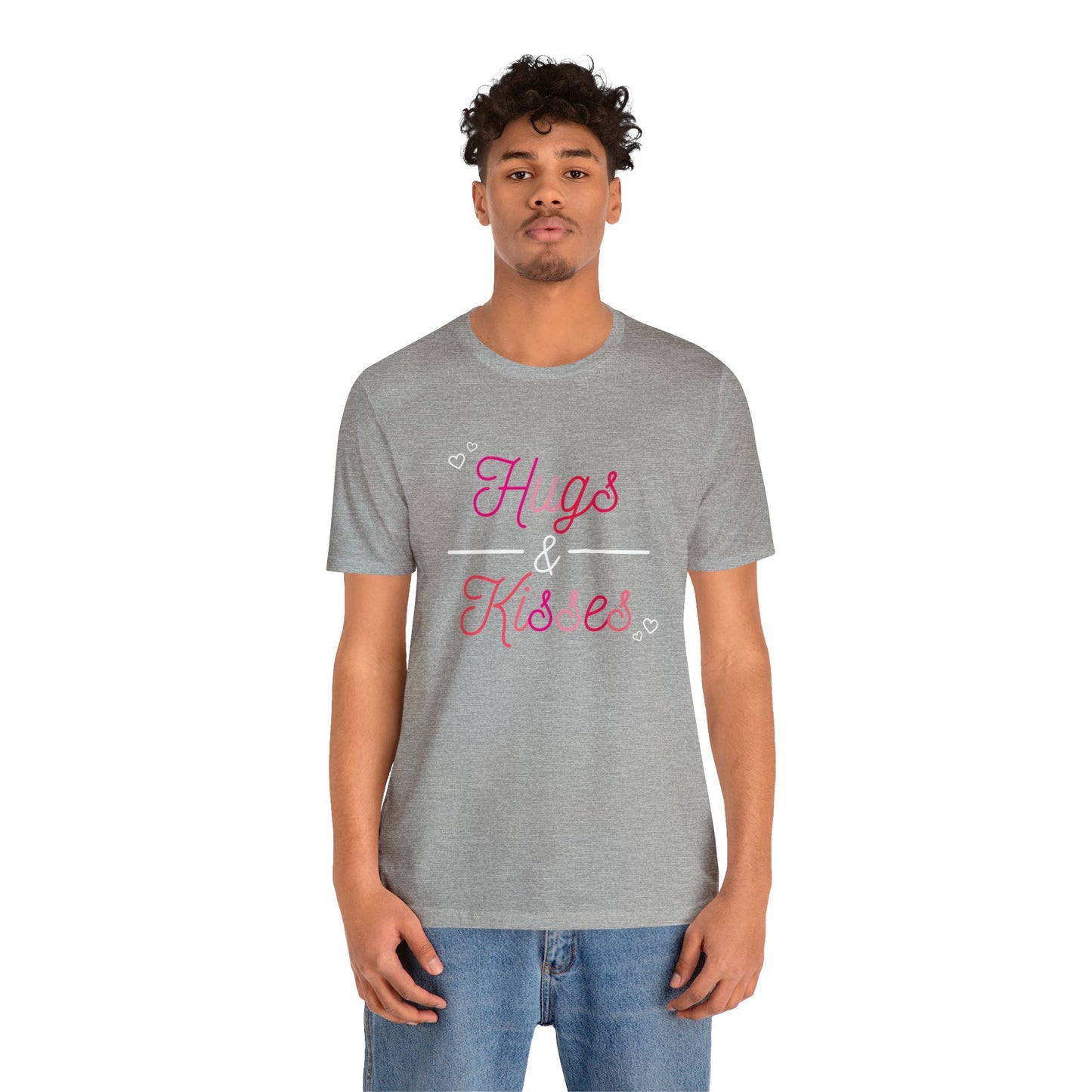 Festive Threads | Valentine's Hugs & Kisses Unisex Jersey Short Sleeve Tee