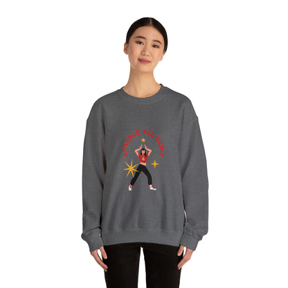 Festive Threads | Christmas Slay All Day Unisex Heavy Blend™ Crewneck Sweatshirt