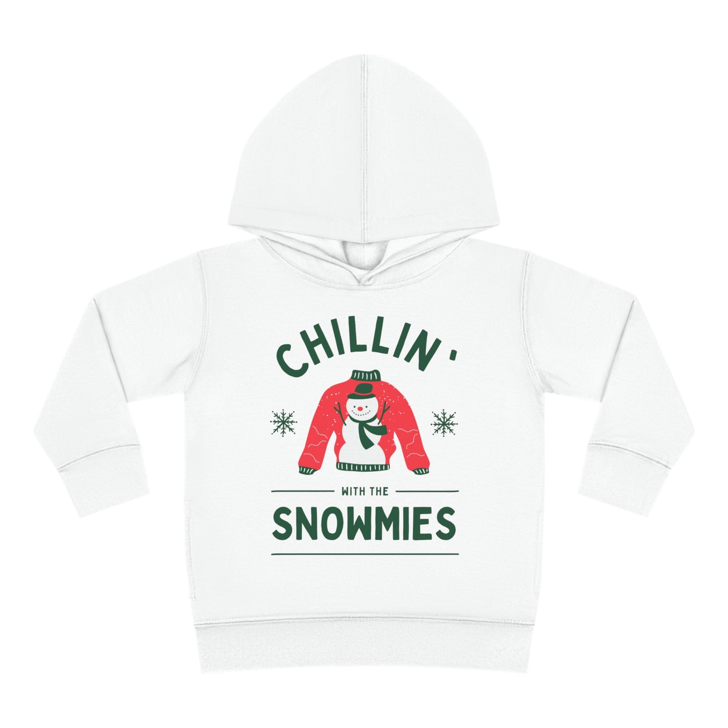 Festive Threads | Christmas Chillin With The Snowmies Toddler Pullover Fleece Hoodie