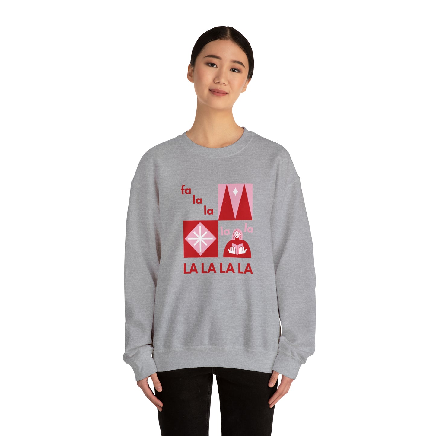 Festive Threads | Christmas Fa La La Unisex Heavy Blend™ Crewneck Sweatshirt