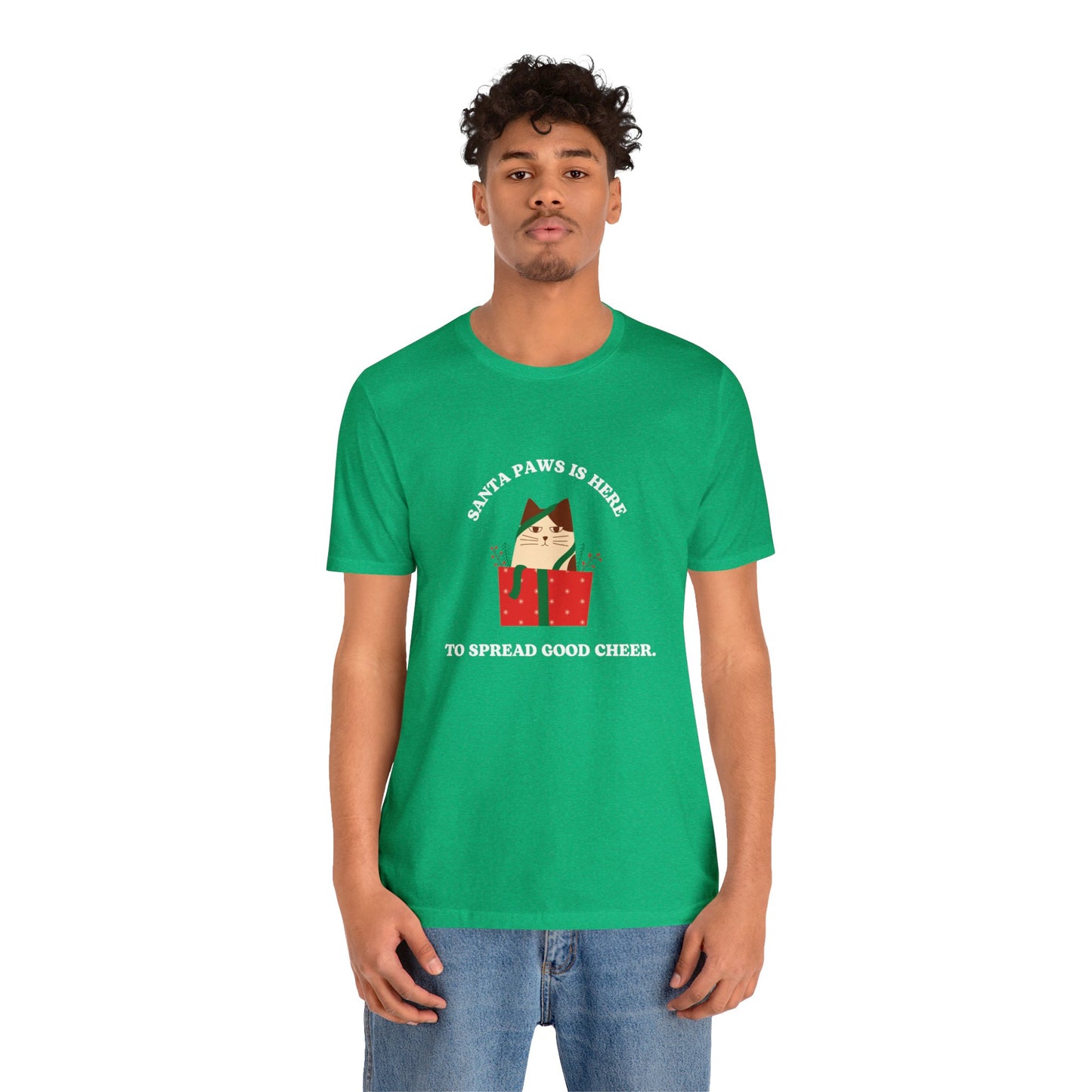 Festive Threads | Christmas Santa Paws Unisex Jersey Short Sleeve Tee