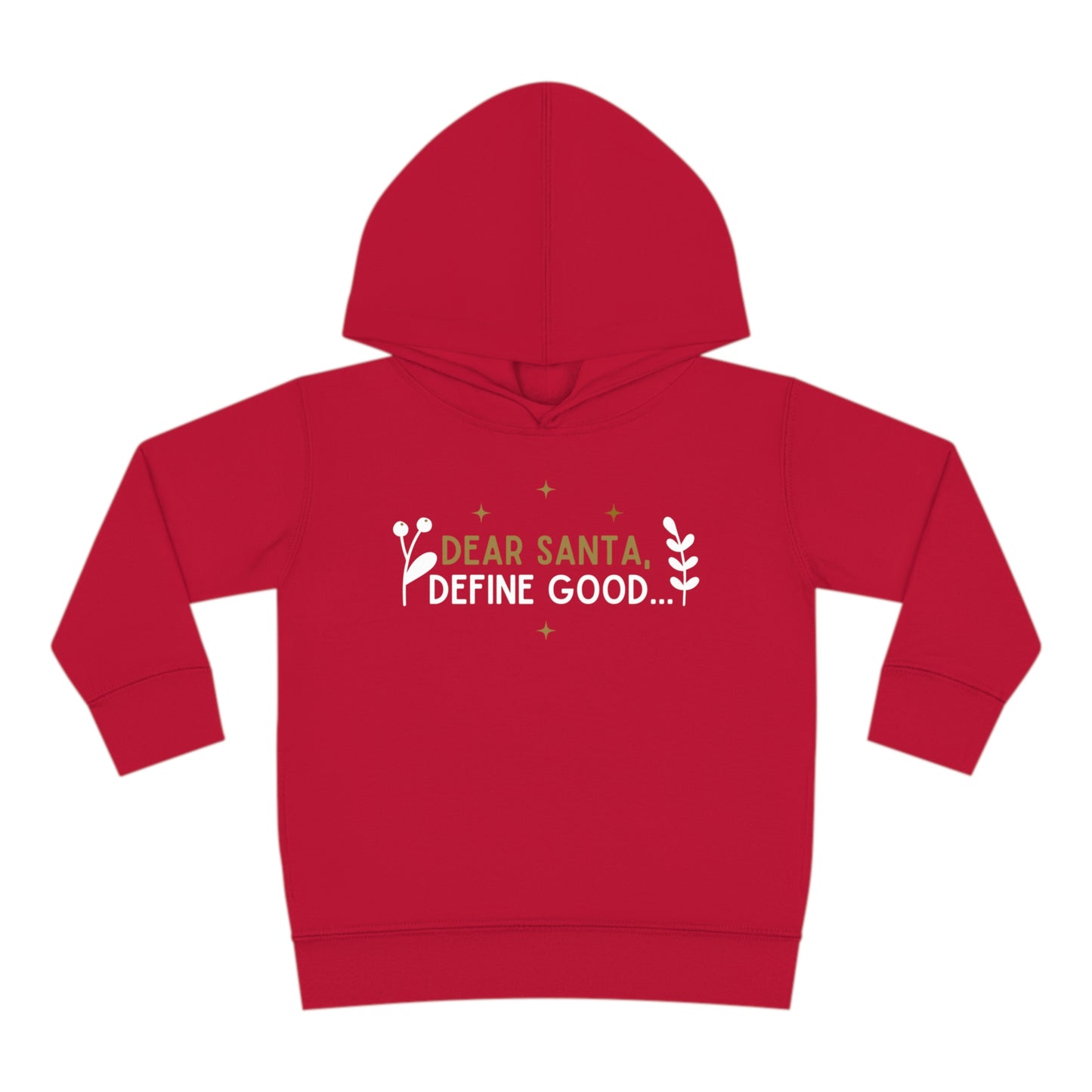 Festive Threads | Christmas Dear Santa Toddler Pullover Fleece Hoodie