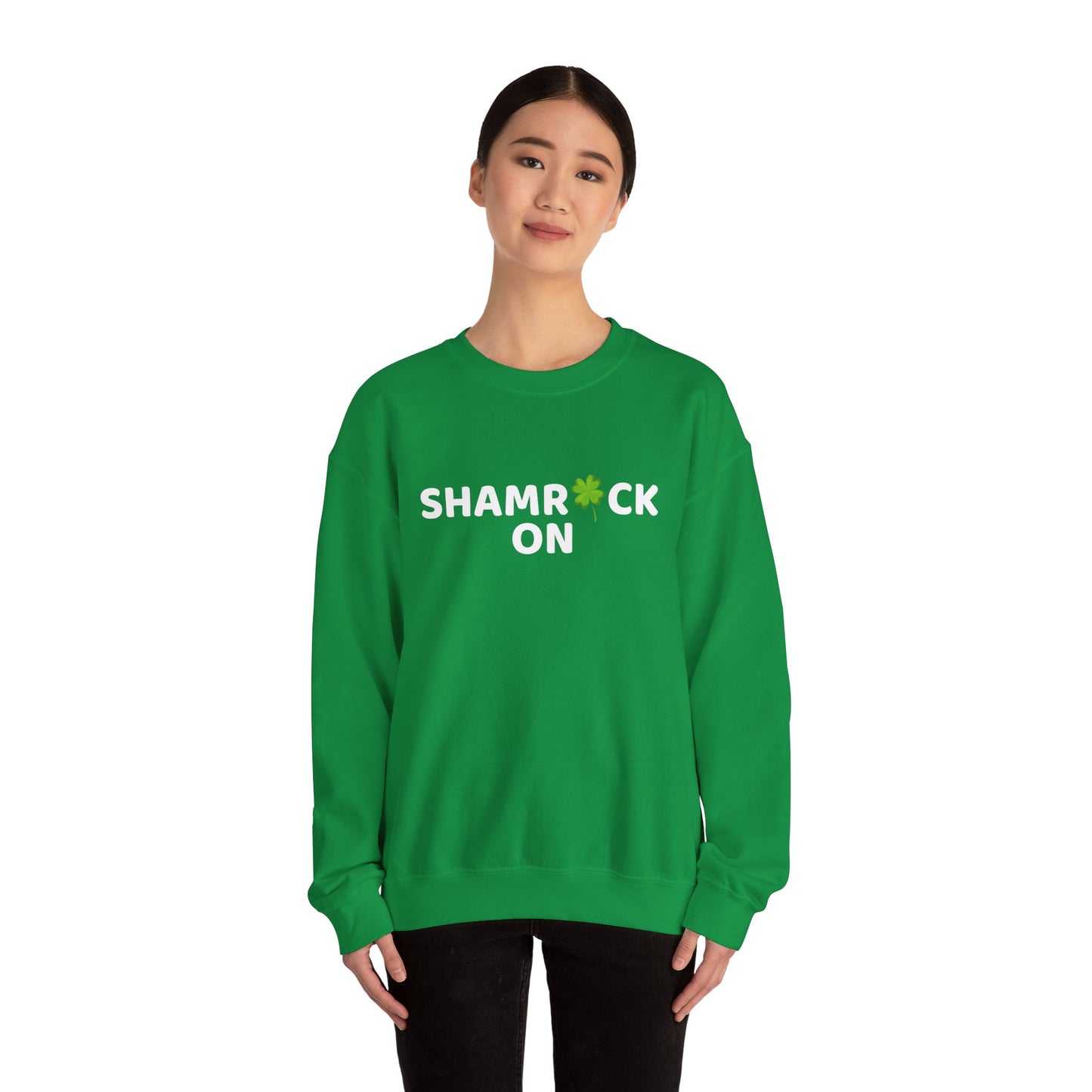 Festive Threads | St. Patrick's Day Shamrock's On Unisex Heavy Blend™ Crewneck Sweatshirt