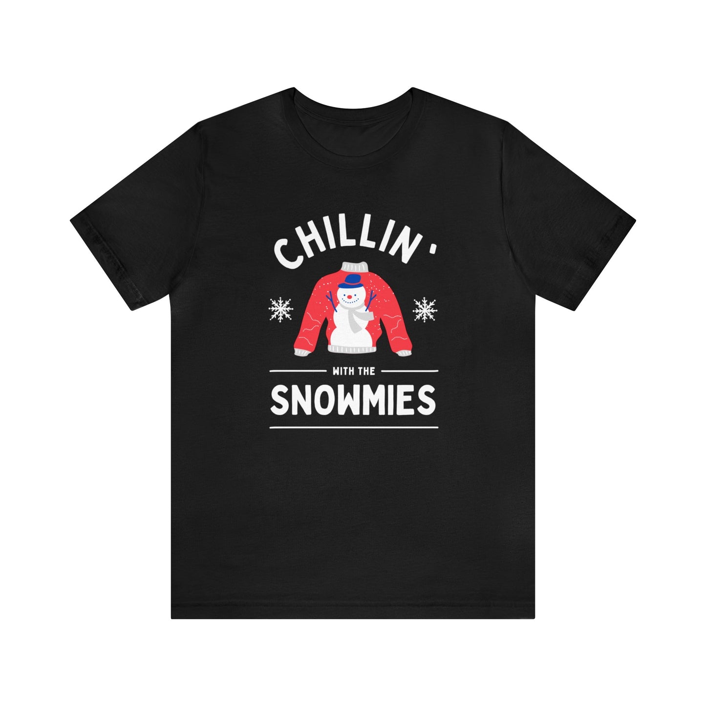 Festive Threads | Christmas Chillin With The Snowmies Unisex Jersey Short Sleeve Tee