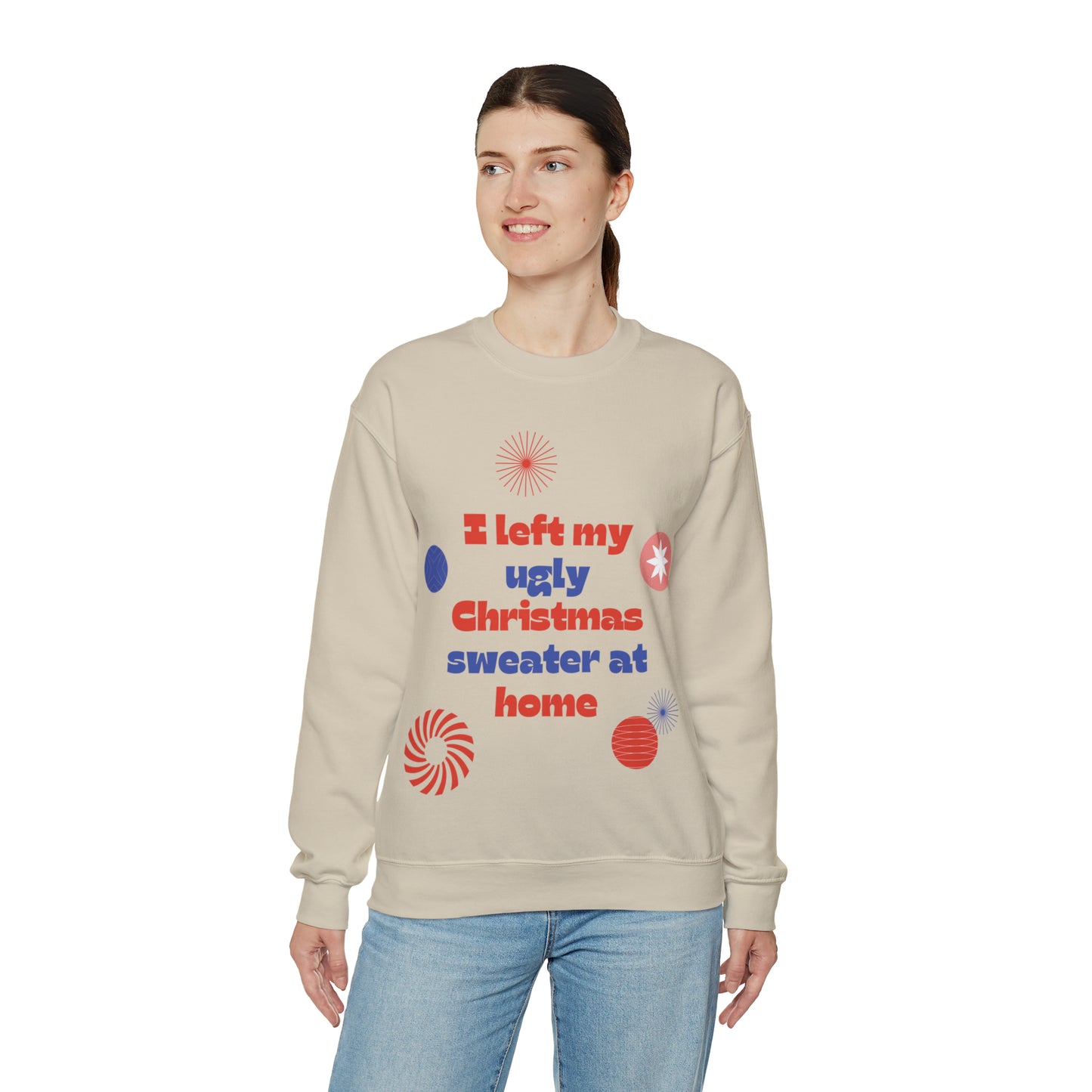 Festive Threads | Christmas Ugly Christmas Sweater Unisex Heavy Blend™ Crewneck Sweatshirt