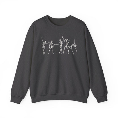 Festive Threads | Halloween Dancing Skeleton Unisex Heavy Blend™ Crewneck Sweatshirt