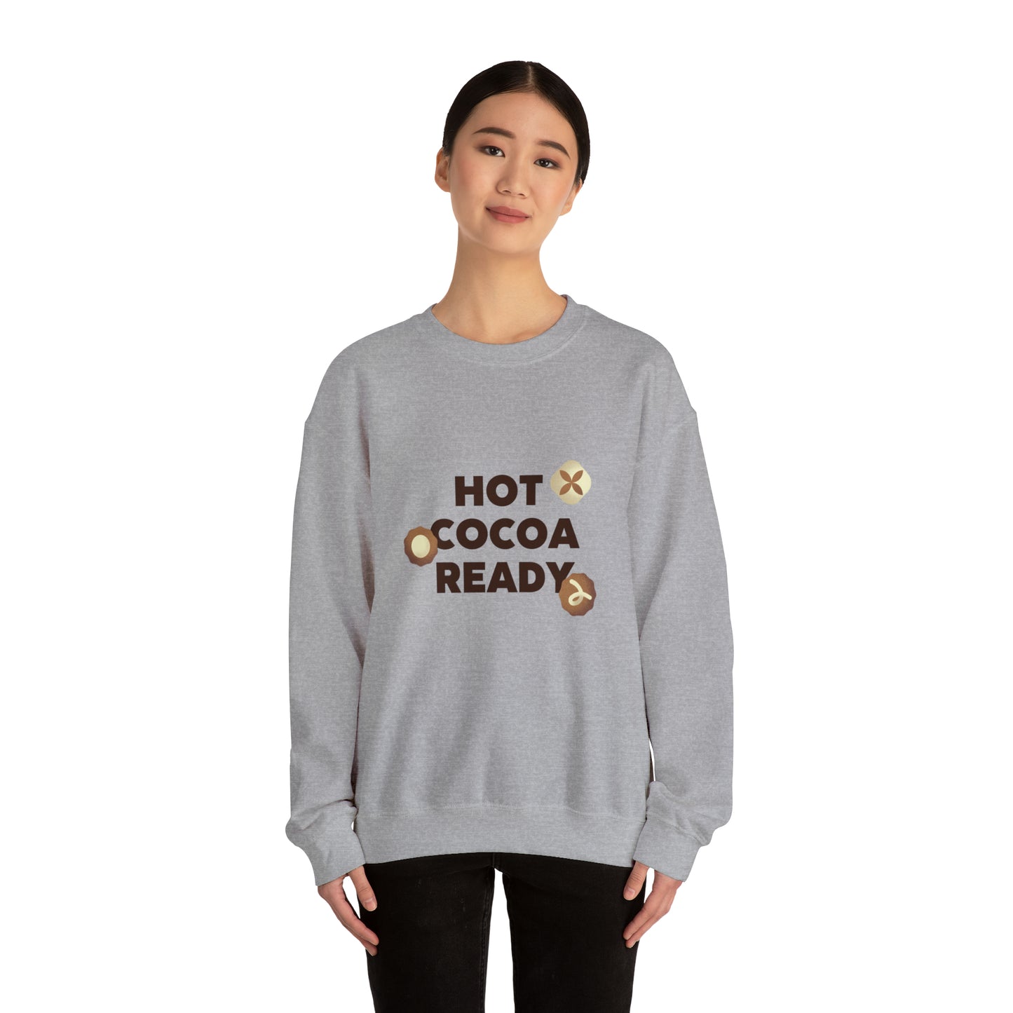 Festive Threads | Christmas Hot Cocoa Ready Unisex Heavy Blend™ Crewneck Sweatshirt