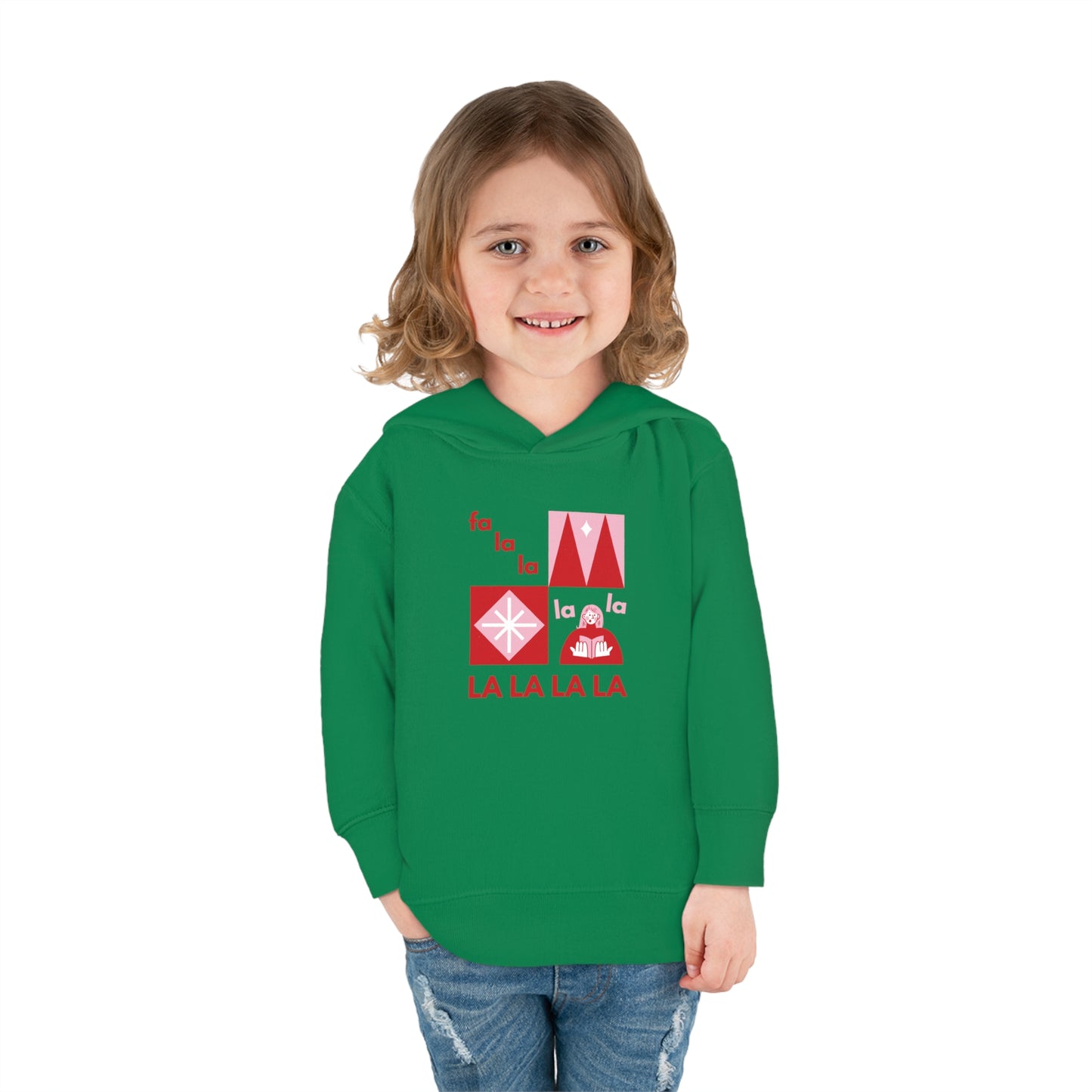 Festive Threads | Christmas Fa La La Toddler Pullover Fleece Hoodie