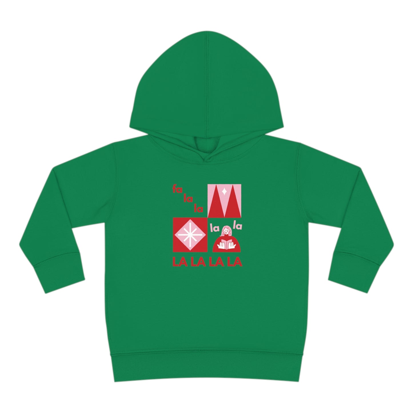 Festive Threads | Christmas Fa La La Toddler Pullover Fleece Hoodie