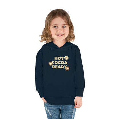 Festive Threads | Christmas Hot Cocoa Ready Toddler Pullover Fleece Hoodie