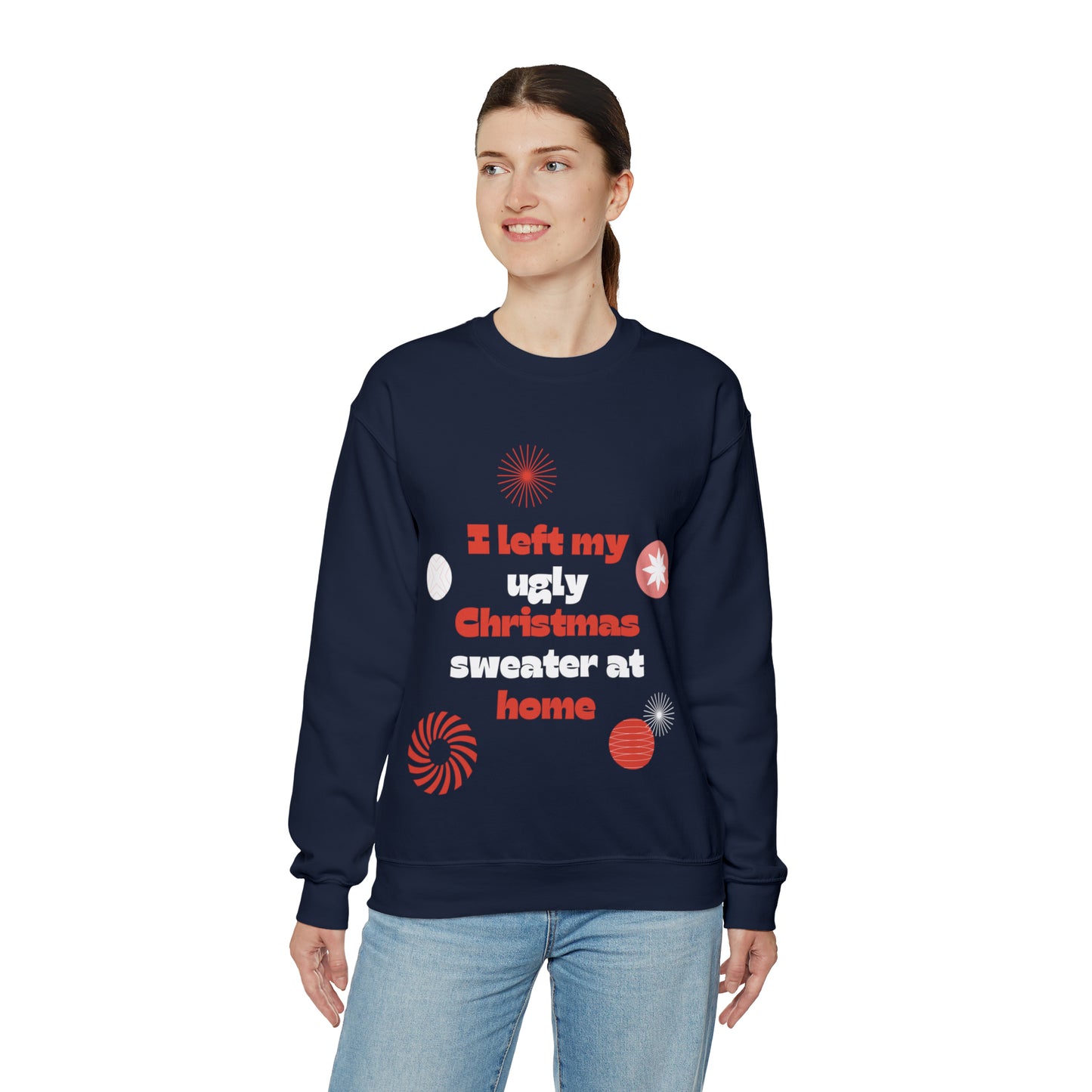 Festive Threads | Christmas Ugly Christmas Sweater Unisex Heavy Blend™ Crewneck Sweatshirt