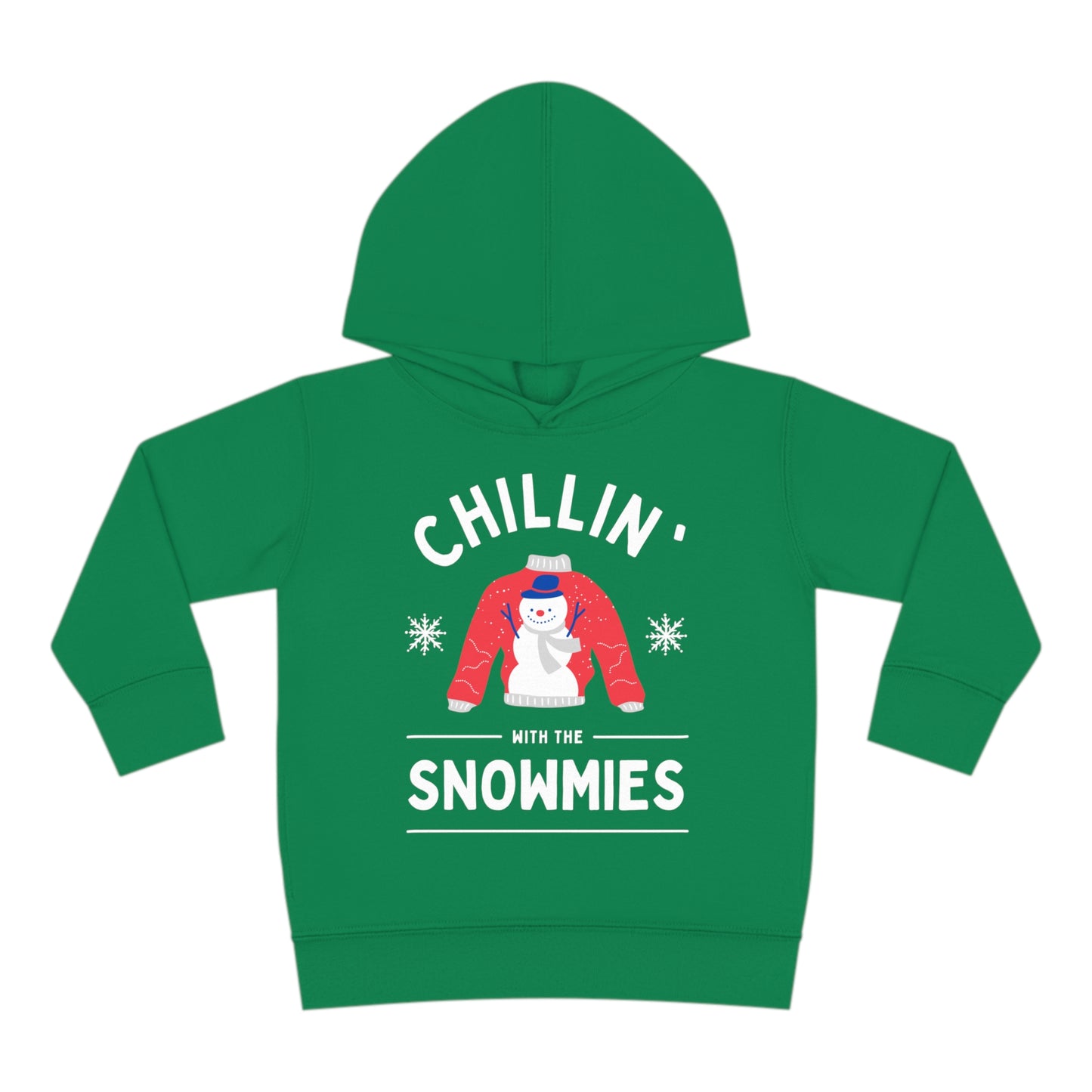 Festive Threads | Christmas Chillin With The Snowmies Toddler Pullover Fleece Hoodie