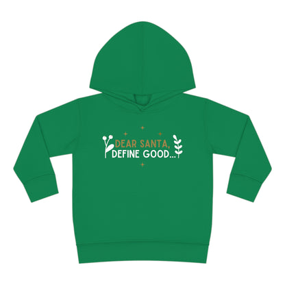 Festive Threads | Christmas Dear Santa Toddler Pullover Fleece Hoodie