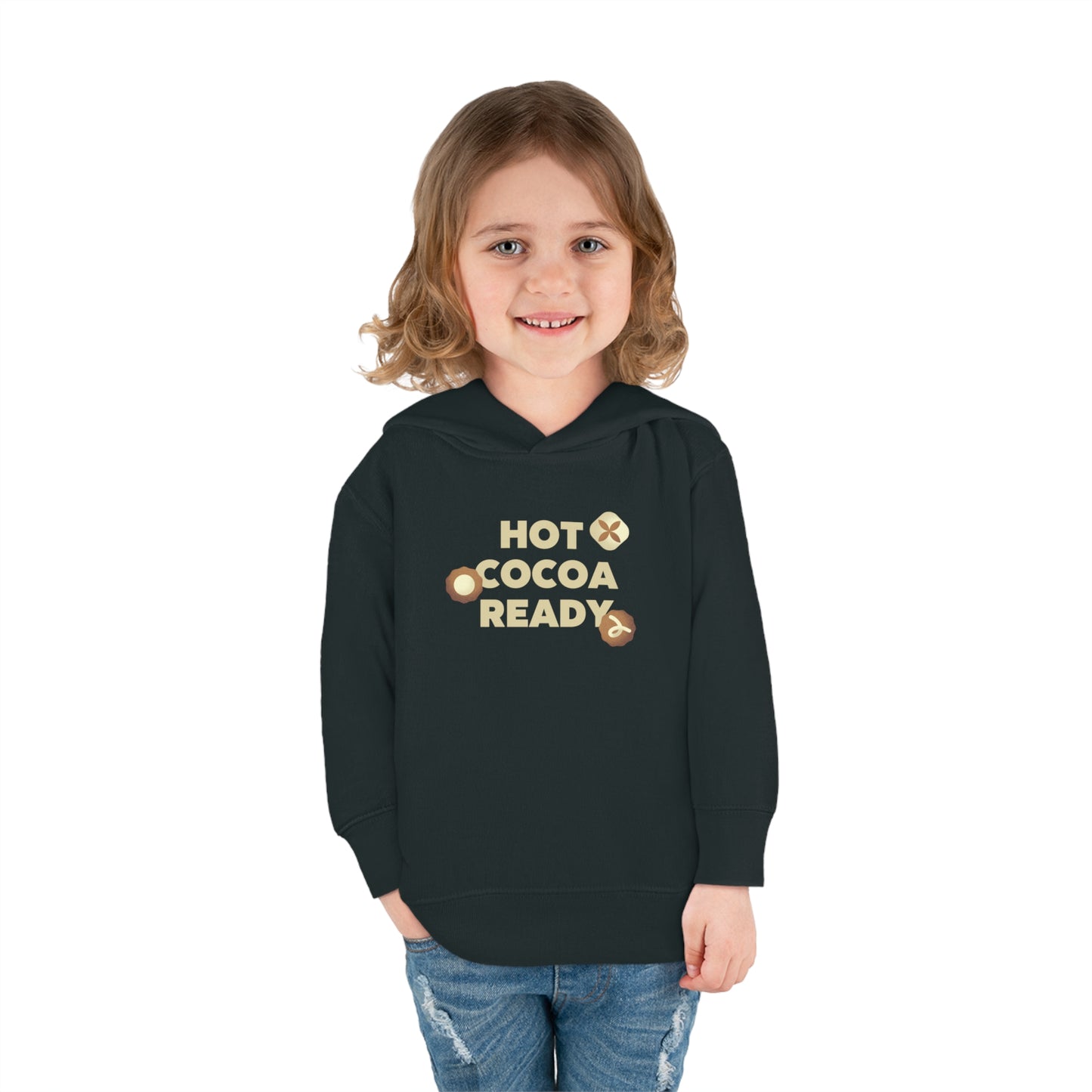 Festive Threads | Christmas Hot Cocoa Ready Toddler Pullover Fleece Hoodie