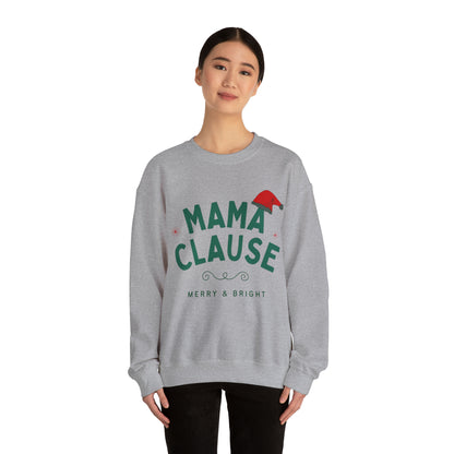 Festive Threads | Christmas Mama Clause Unisex Heavy Blend™ Crewneck Sweatshirt