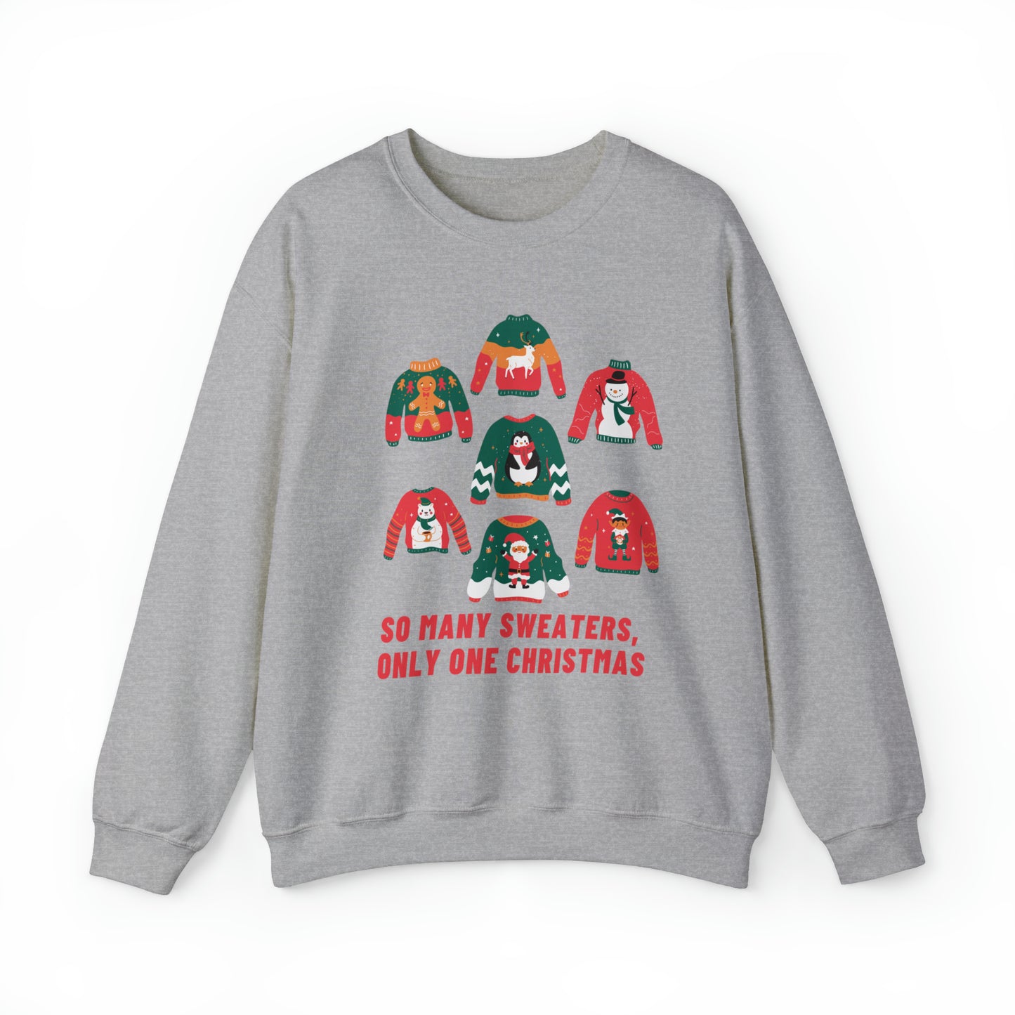 Festive Threads | Christmas So Many Sweaters Unisex Heavy Blend™ Crewneck Sweatshirt