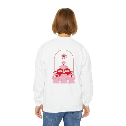 Festive Threads | Christmas Fa La La Youth Crewneck Sweatshirt