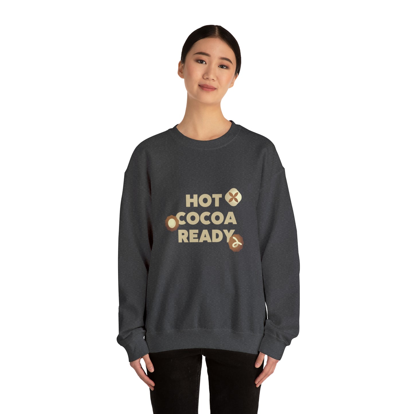 Festive Threads | Christmas Hot Cocoa Ready Unisex Heavy Blend™ Crewneck Sweatshirt